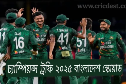 চ্যাম্পিয়ন্স ট্রফি ২০২৫ বাংলাদেশ স্কোয়াড